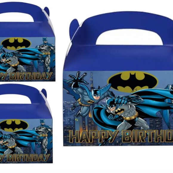 Birthday Party Favor Boxes, Happy Birthday Design, Blue, 10 Pack - Picture 4 of 5